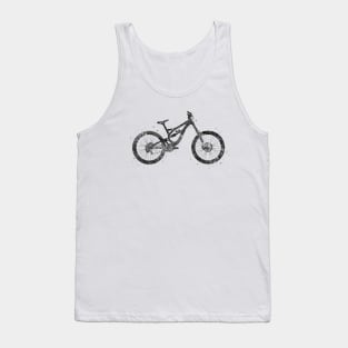 Downhill mountain bike black and white Tank Top